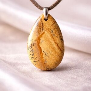 Bohemian Jasper Stone Pendant Necklace